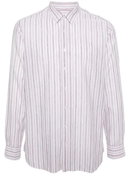 Pruhovaná klasická s límcem košile Lardini růžová