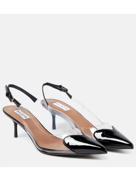Pantofi cu toc Alaïa din piele negru