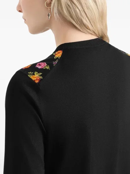 Жилетка Dolce & Gabbana на цветя с принт черно