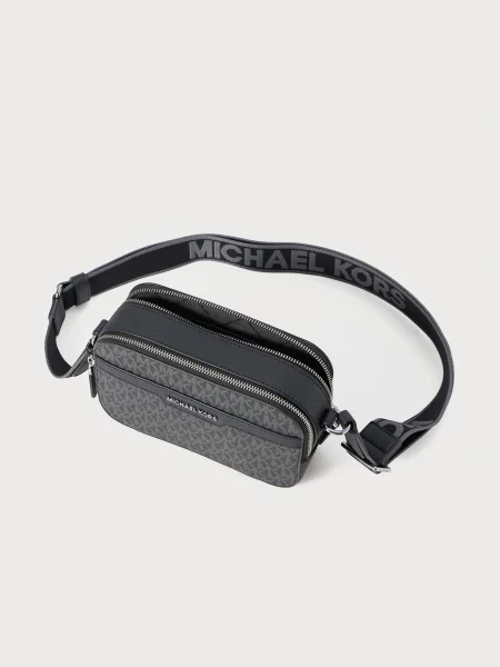 Michael Kors Taška cez rameno tmavosivá čierna