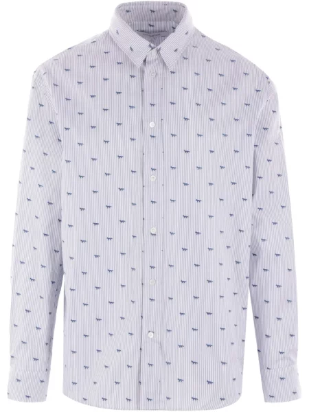 Košile Maison Kitsuné šedá