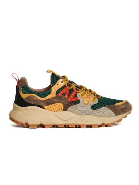 Sneakersy Flower Mountain zamszowe w kwiatki zielone