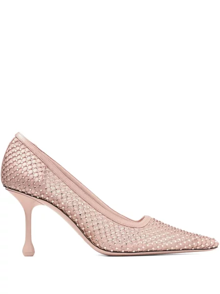 Pantofi cu toc Jimmy Choo plasă roz