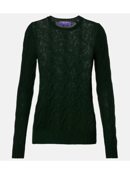 Pulover Ralph Lauren Collection din cașmir verde