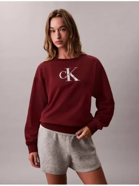 Calvin Klein Jeans Hanorac | Relaxed fit bordo