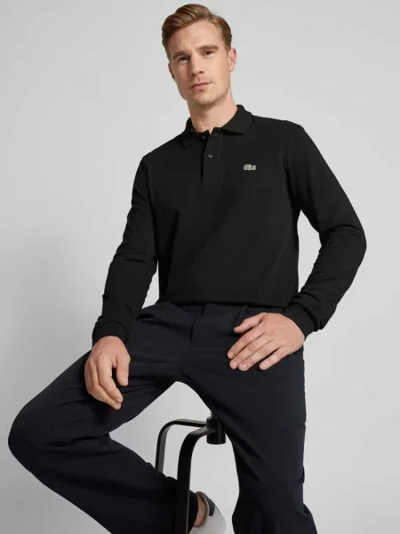Lacoste longsleeve gładki czarny