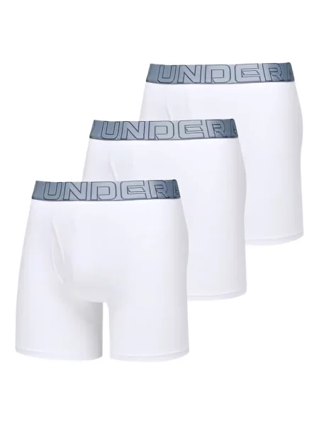Boxeri Under Armour cu autograf alb