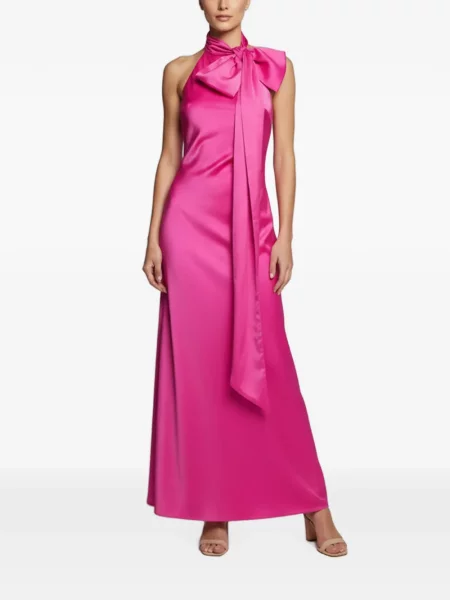 Rochie Misha cu funde roz