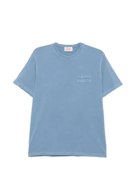 Tricou Mc2 Saint Barth cu broderie albastru