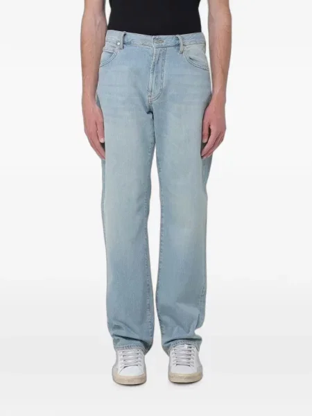 Blugi drepți Emporio Armani albastru