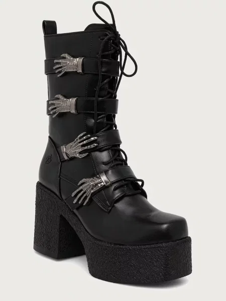 Koi Footwear členkové čižmy dámske GRASPING HAND čierna