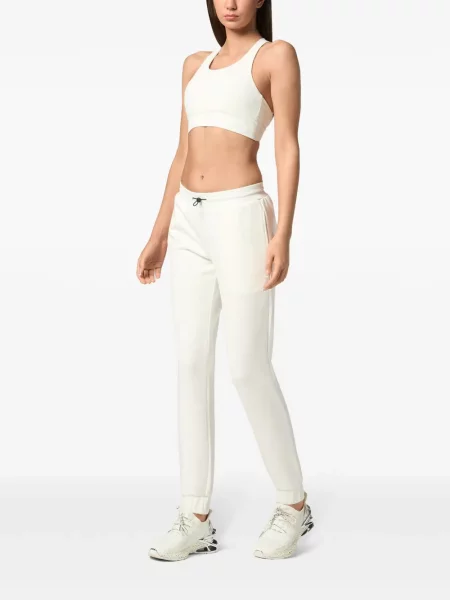 Pantaloni Plein Sport cu imagine alb
