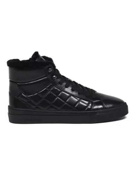 Sneakersy Baldinini skórzane pikowane czarne