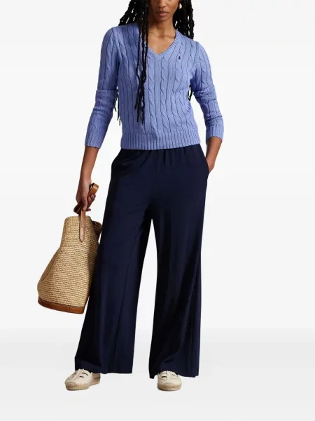 Slip de baie Polo Ralph Lauren alergare cu cordon cu imagine alb