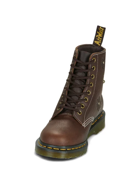 Pantofi Dr. Martens cu model floral maro