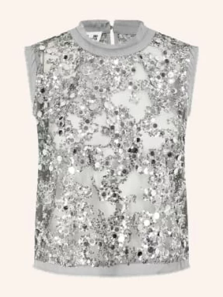 Top Baum Und Pferdgarten z cekinami z siateczką szary