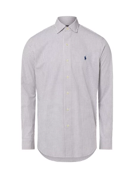 Polo Ralph Lauren koszula biznesowa Mężczyźni Modern Fit w kratkę S brązowy