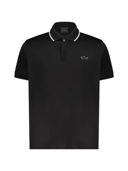 Tricou polo Paul & Shark cu broderie negru