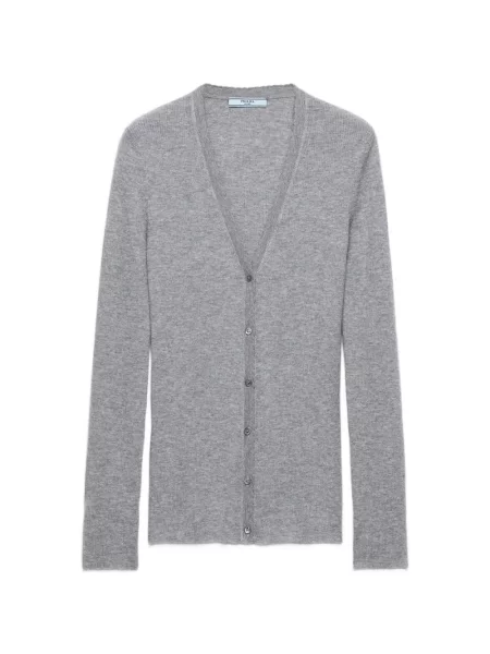 Cardigan Prada din cașmir gri