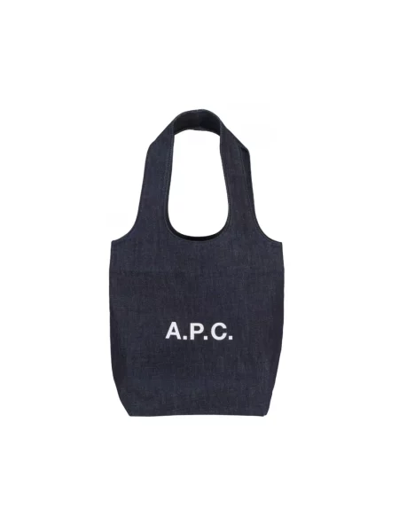 A.P.C. torebka tote ninon small granatowy niebieska