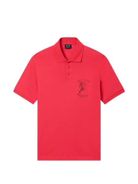 Scurt tricou polo Armani Exchange roșu