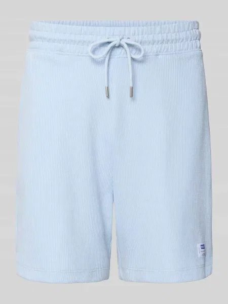 Szorty dresowe o kroju regular fit z mieszanka bawełny model NUWAFFLO' Hugo Blue