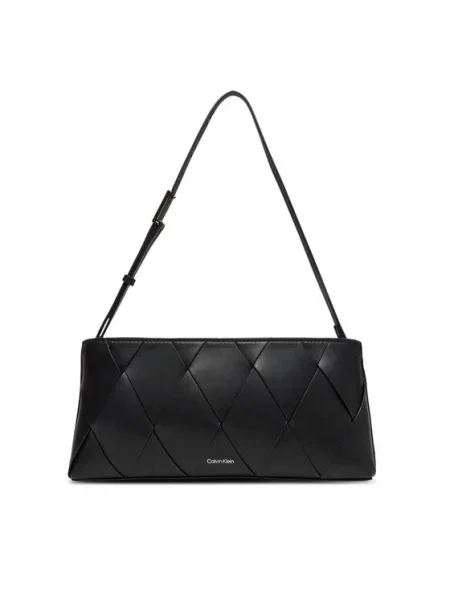 Calvin Klein Geantă Ck Woven Elongated Shoulder Bag negru