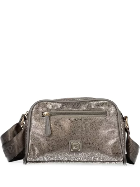 Crossbody táska Laura Biagiotti autogrammal szürke