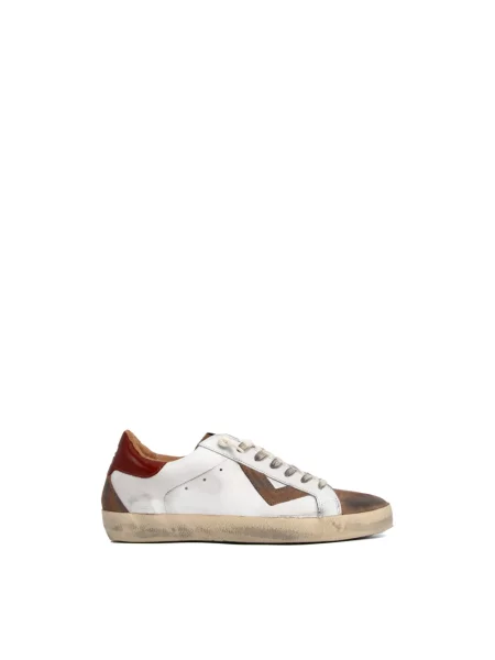 Sneakersy 4b12 skórzane białe