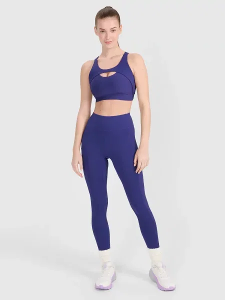 4F legginsy sportowe do ćwiczeń M granatowe
