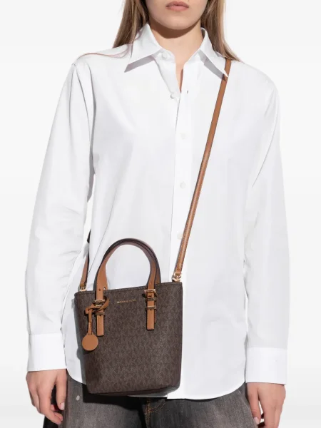 Балеринки Michael Michael Kors с катарама с шипове бяло