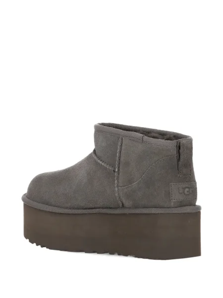 Botine Ugg din piele de căprioară cu platformă gri