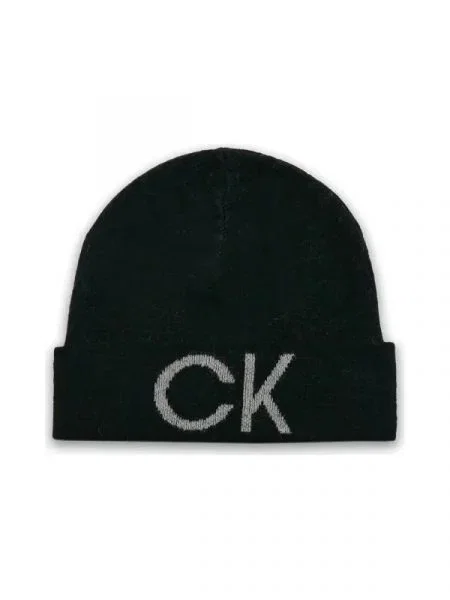 Calvin Klein gyapjú sapka elevated monogram fekete