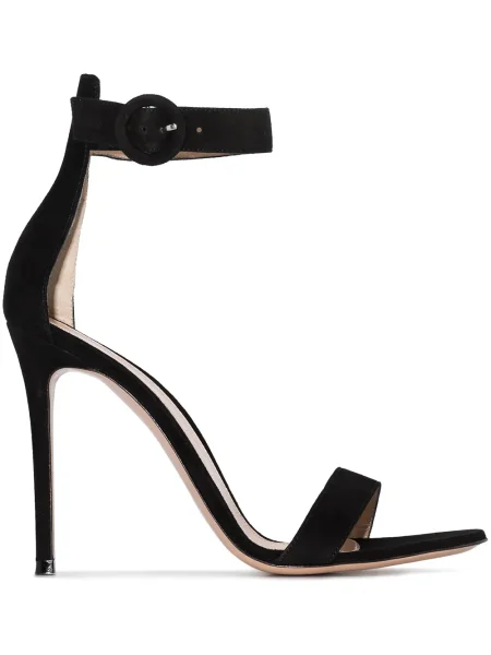 Sandale Gianvito Rossi din piele de căprioară negru