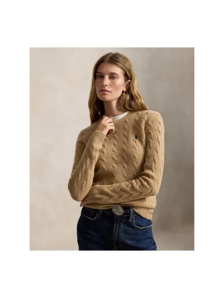 Sweter Polo Ralph Lauren wełniany beżowy