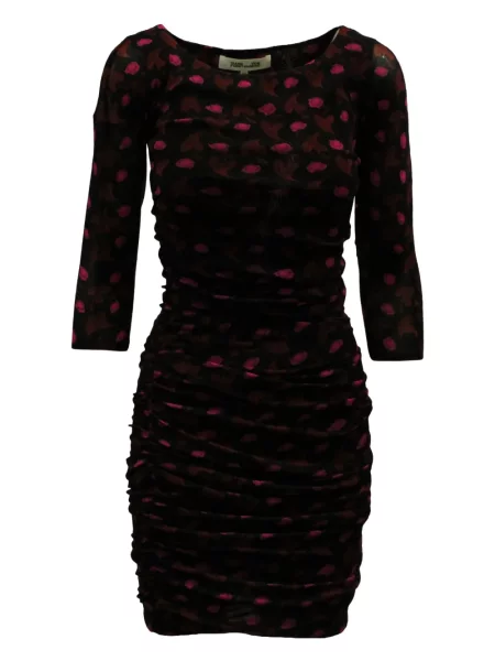 Rochie Dvf Diane Von Furstenberg cu model floral cu imagine de costum maro