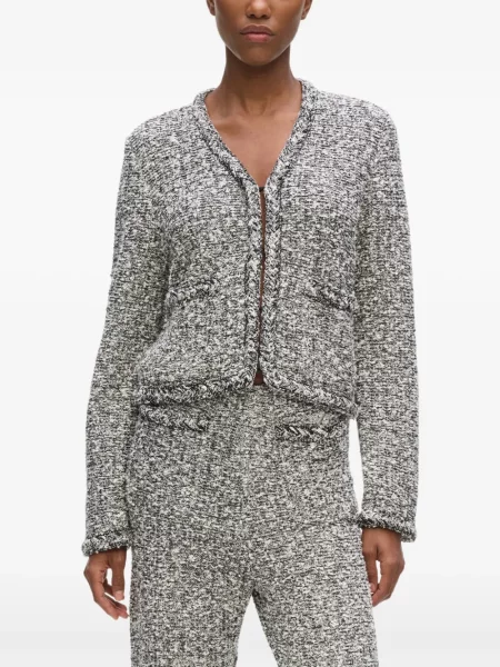 Cardigan Karl Lagerfeld tricotate alb