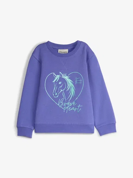 Bluza z bawełną organiczną fioletowa