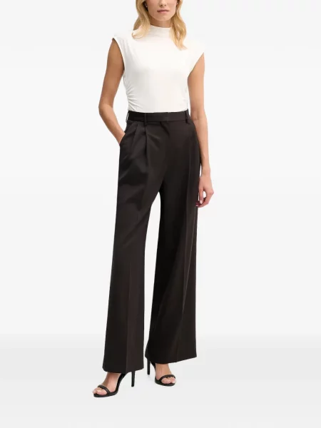 Top Dkny fără mâneci cu volane alb