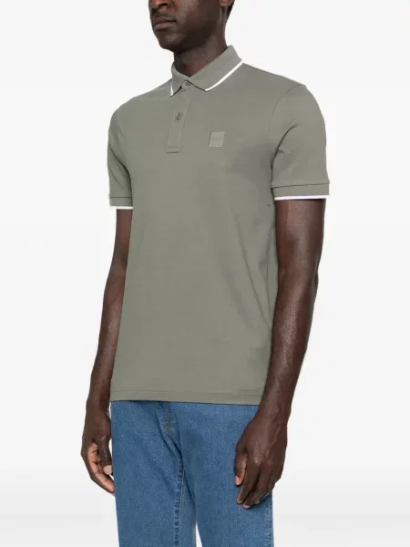 Polo Boss scurt verde