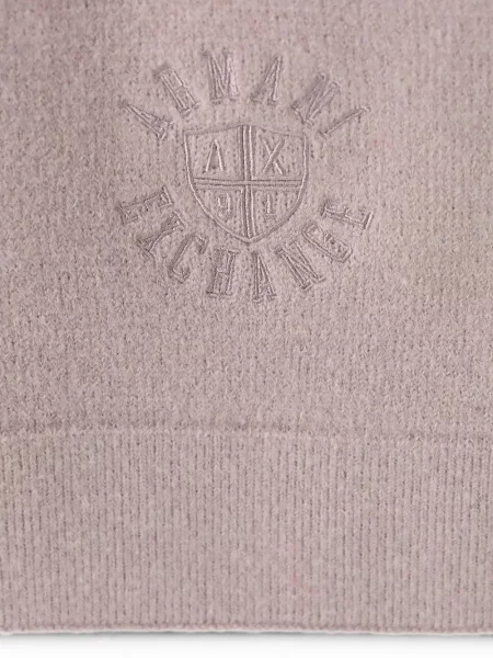 Fular Armani Exchange cu broderie roz