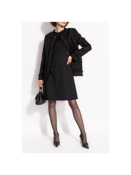 Sukienka Dolce And Gabbana tweedowa czarna
