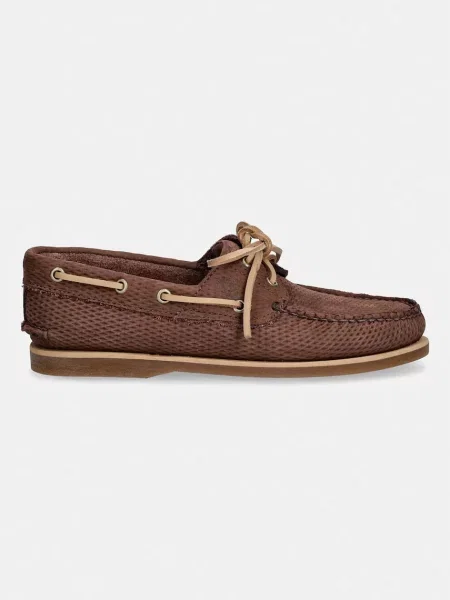Timberland mokasini iz semiša Classic Boat Boat rjava