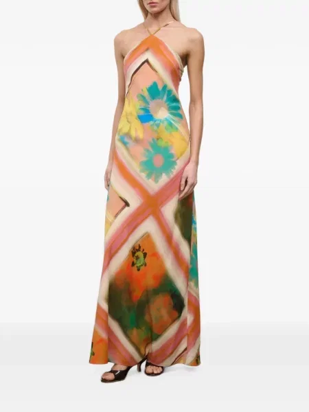 Rochie maxi Staud cu model floral cu imagine