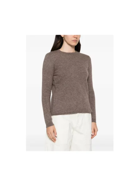 Sweter Co z kaszmiru z długim rękawem brązowy