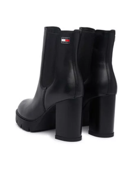 Čizme Tommy Jeans Tjw Chelsea High Heel Boots crna
