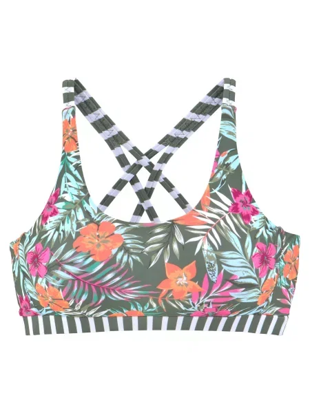 VENICE BEACH Sutien costum de baie Summer verde / portocaliu / fucsia alb