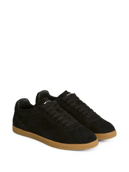 Sneakerși Kiton din piele de căprioară negru