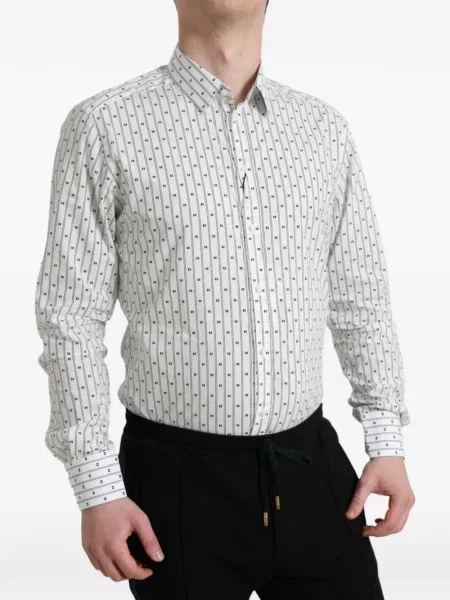 Cămașă Dolce & Gabbana cu dungi alb