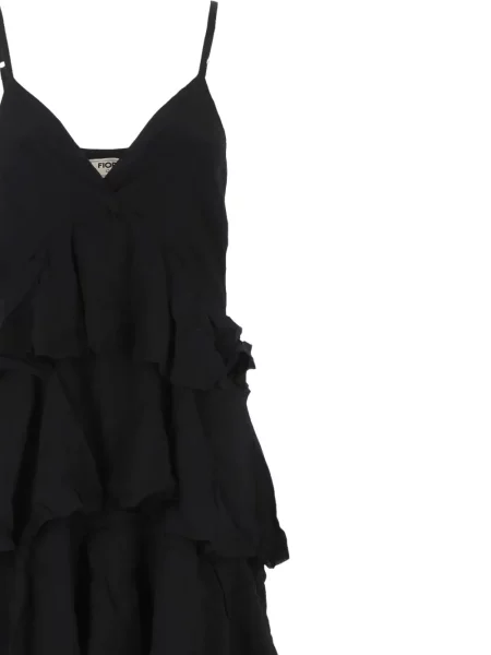 Rochie midi Fiorucci cu volane negru